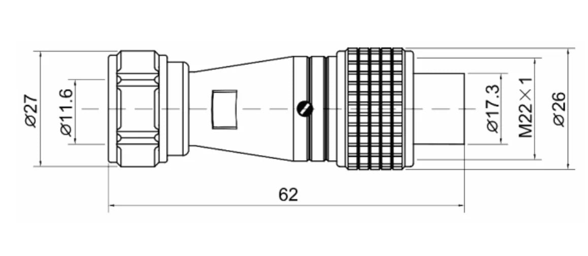 PG20-2A 3/8 Mental Flexible Pipe Plug a Waterproof Connector  2-14 Pin Circular Flange Cable Connector Aviation
