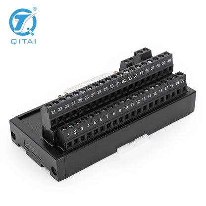 QMT04A High Quality Gold-Plated 44P Female D-SUB (RS323) PLC Connector DC24V Screw Terminal Push-In Connection Automotive 2A Max