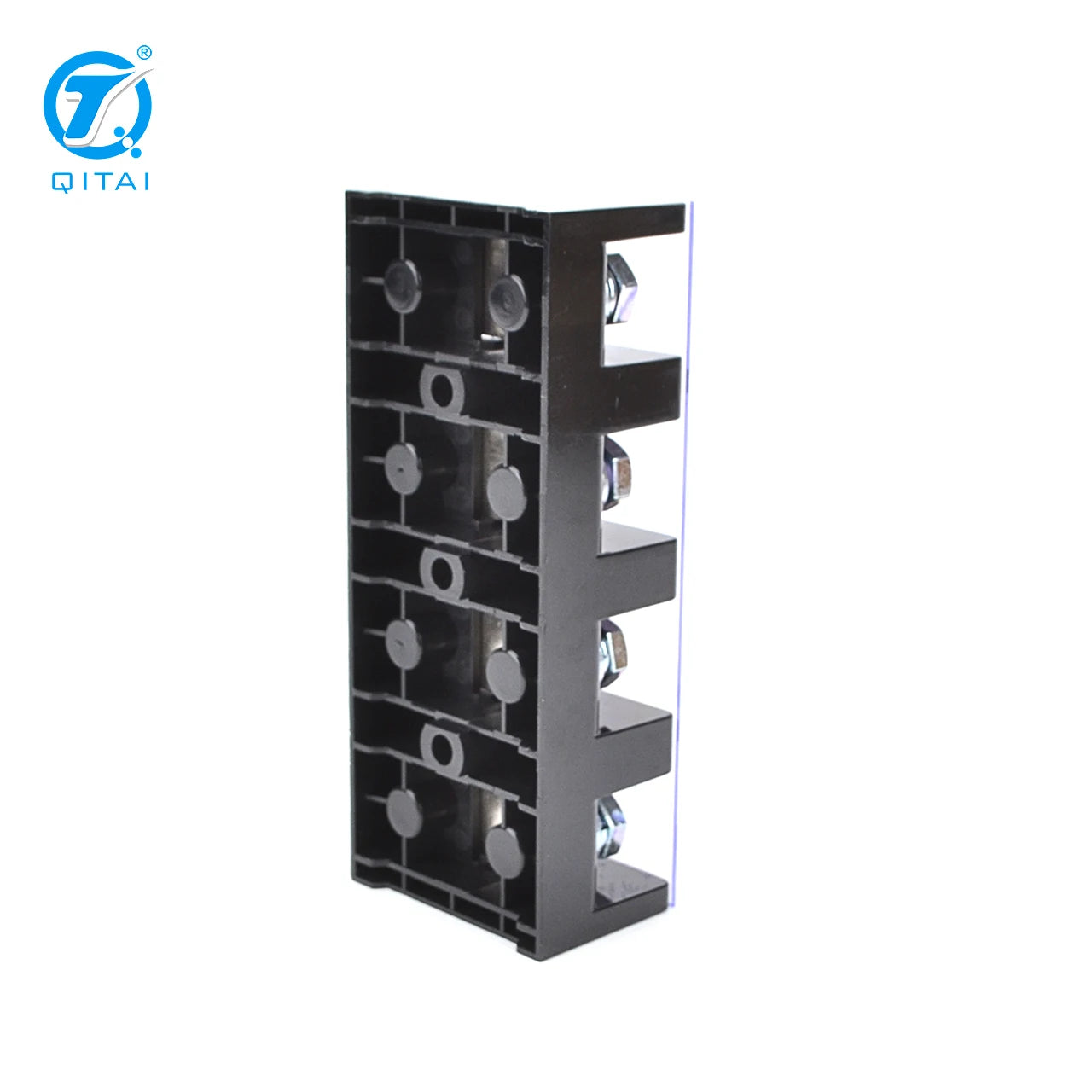QITAI Factory Supply QTB-1004 17.5A Double Row Terminal Block with Cover Power Connector Power Wiring Terminal Barrier Strip