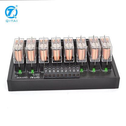 QMY435 10A Super Power Relay Module NPN PNP 8 Channel 2C Terminal Block DC24V Power Relay Module