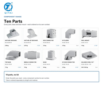80 Series Cantilever Support Arm System 80x80mm product side