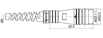 PL20F-2K Power PC Cable Butting Backward Installed Socket K 20mm 250V Metal Circular Automotive Aviation Connector Waterproof