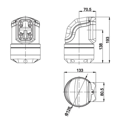 M685.190.00 Electrical Equipment Enclosures Racks and Cabinets Model Swivel Base Aluminium Alloy Tube Cantilever Assembly
