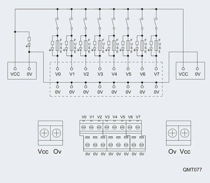 QMT077 PLC Interface Terminal Block mounting view