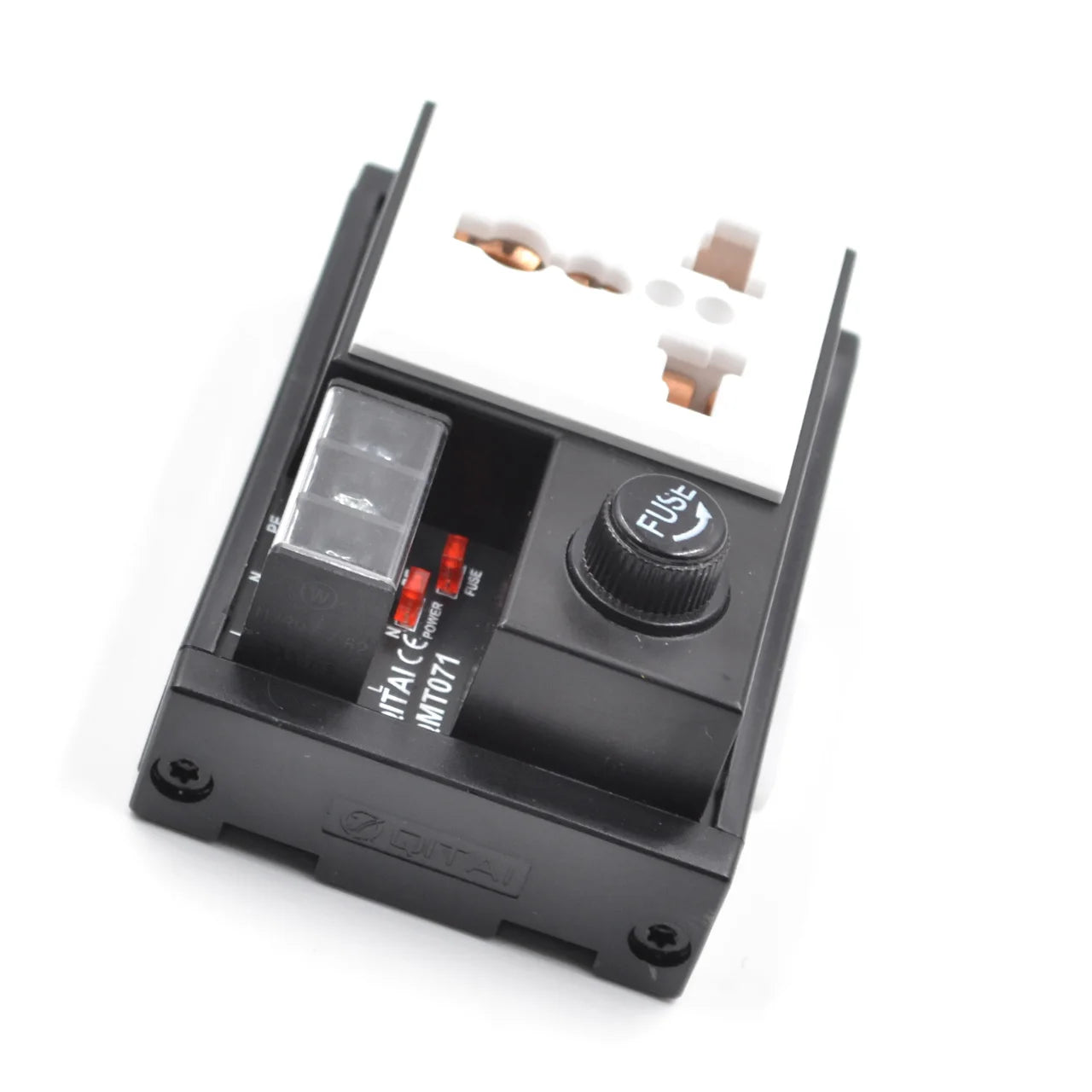 QMT071 AC Control Circuit Terminal Block 10A 220V 2.5mm² Following/AWG13 with Integrated Fuse and Warning LED Light