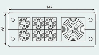 CES 24/9 SET Nylon Cable Entry Systems Variable Diameter Sealing Frame Pre-Cut Cable Entry Plate Sealing Solution