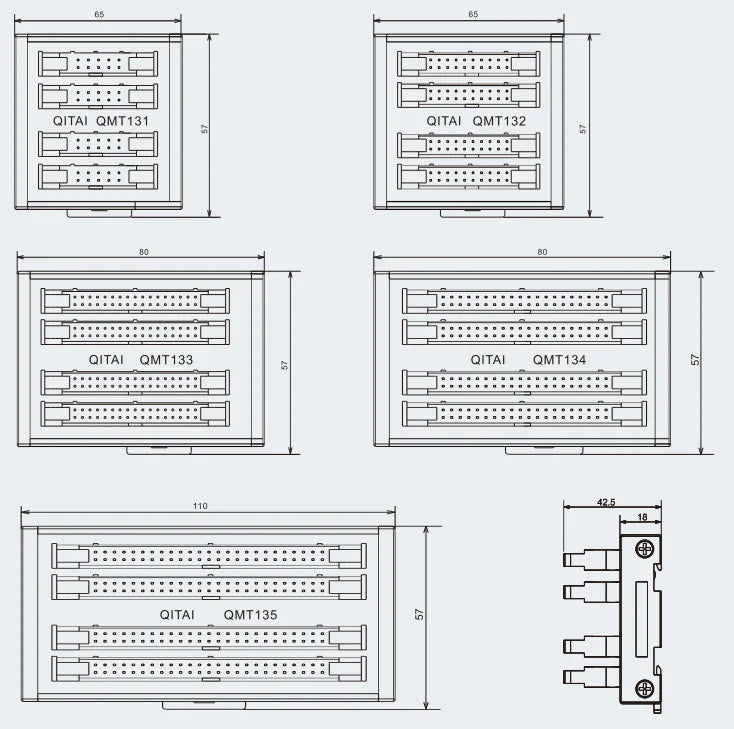 QMT132  20 Horns Transfer Terminal Block Quick Disassembly Design High-efficiency and Wire-saving Connection