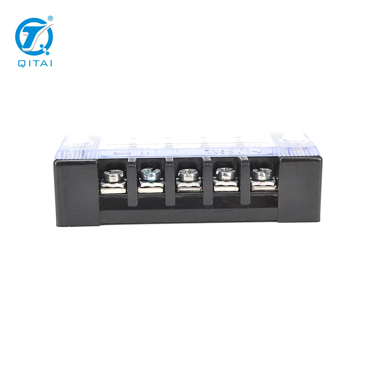 QTB-1005 17.5A Wire Barrier Block Terminal Strip Easy Installation Professional Brass 5 Bits Fixed Dual Row Terminal Strip