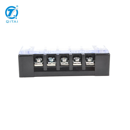 QTB-1005 17.5A Wire Barrier Block Terminal Strip Easy Installation Professional Brass 5 Bits Fixed Dual Row Terminal Strip