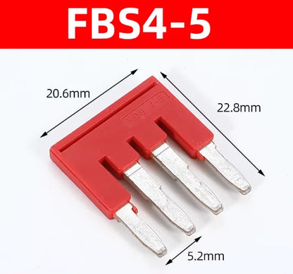 FBS10-5 Plug-in Bridge 2/3/4/5/10/20P Jumper for ST/PT DIN Rail Terminal Blocks Center Contact Din Rail Terminal Fixed Bridge