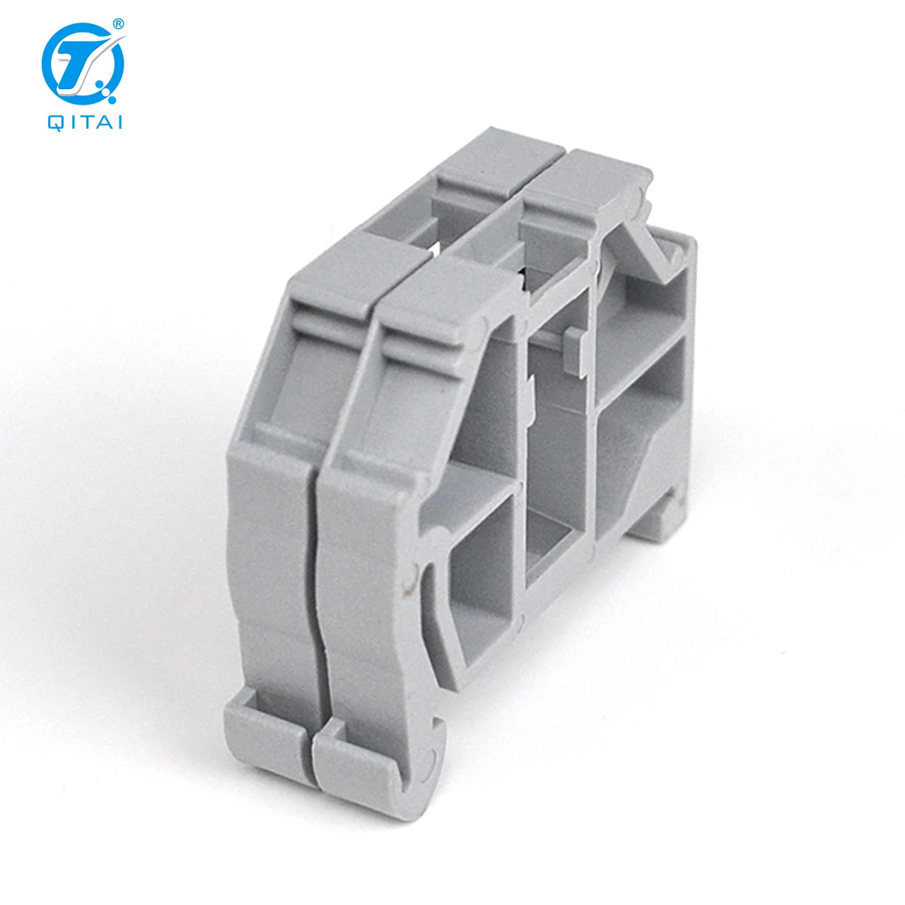 QUKJ-2G6 Screwless End Stop 249-116 Width 6 mm Suitable for 35 X 15 and 35 X 7.5 Din Rails Gray Endpoint Gear Block Connector
