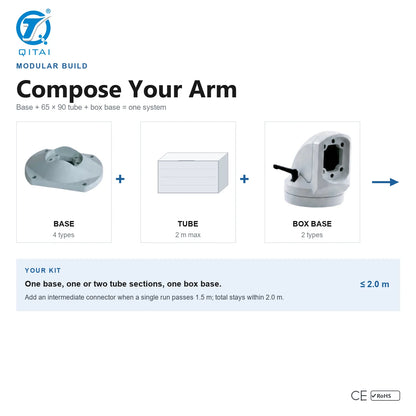 GTN Series Cantilever Industrial Control Support Arm connection detail