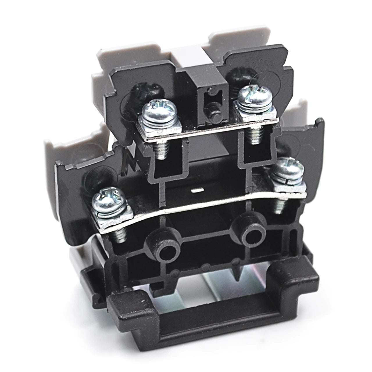 QUTD-15/2-2 Double Level Japanese Screw Terminal Block 660V 20A 11-20 AWG Brass Contacts DIN Rail Connector 2mm Wire PA66