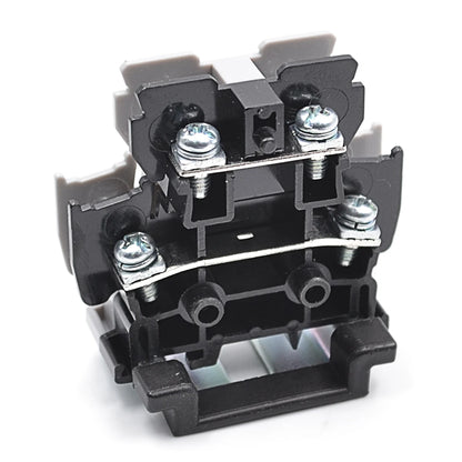 QUTD-15/2-2 Double Level Japanese Screw Terminal Block 660V 20A 11-20 AWG Brass Contacts DIN Rail Connector 2mm Wire PA66