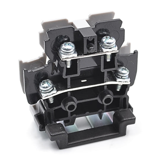 QUTD-15/2-2 Double Level Japanese Screw Terminal Block 660V 20A 11-20 AWG Brass Contacts DIN Rail Connector 2mm Wire PA66
