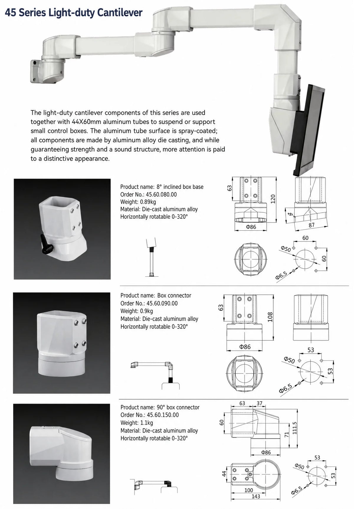 45 Series Industrial Control HMI Panel Touch Screen Mount connection detail