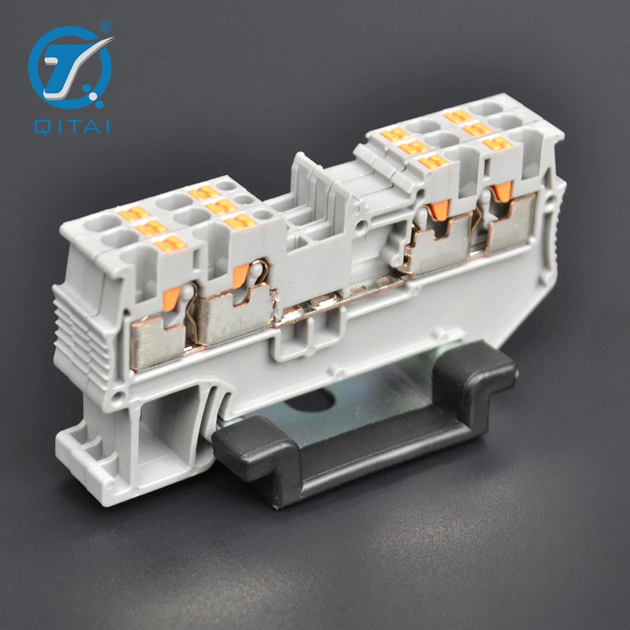QPT-1.5/2*2 PT 1.5-QUATTRO Feed-through Din Rail Terminal Block 500V 17.5A Push-in Connection 0.14 - 1.5mm² Terminal Block