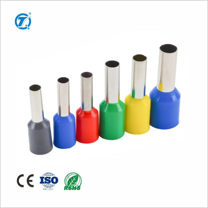 E Series Insulated Cord End Ferrule Terminal Copper Tubular Wire Connector Crimp Terminal AWG 26-1 CE RoHS Ferrule Lug Wire Lug