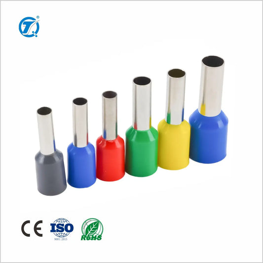 E Series Insulated Cord End Ferrule Terminal Copper Tubular Wire Connector Crimp Terminal AWG 26-1 CE RoHS Ferrule Lug Wire Lug