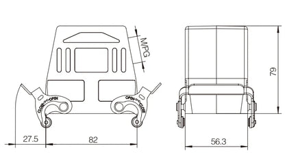 H32A-TKH-2L-M32 Heavy Duty Connector Compact Series Top Entry Protective Hoods