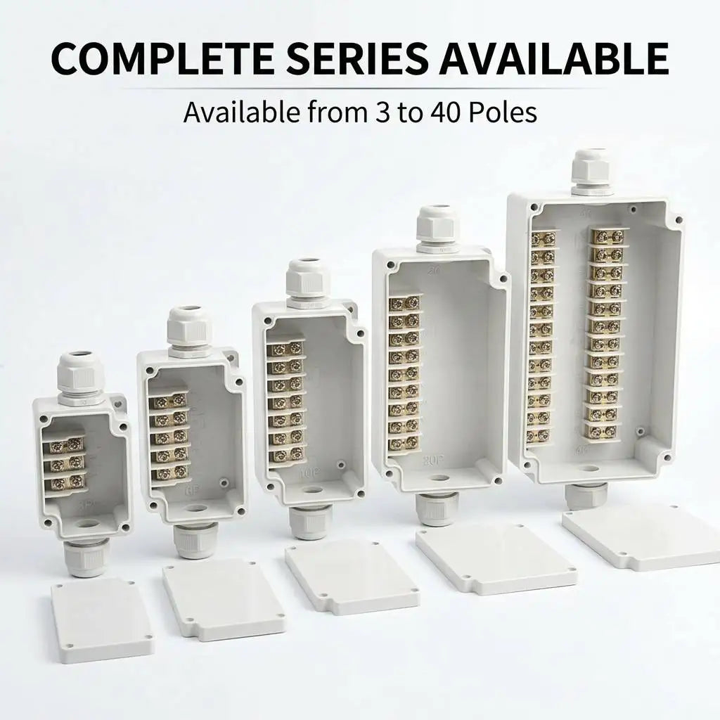TJ-6P Quality Electrical IP66 Waterproof Outdoor Plastic ABS Terminal Enclosure Case Dustproof Weatherproof Cable Junction Box