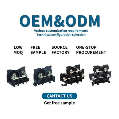 QUTD-15/2-2 Double Level Japanese Screw Terminal Block 660V 20A 11-20 AWG Brass Contacts DIN Rail Connector 2mm Wire PA66