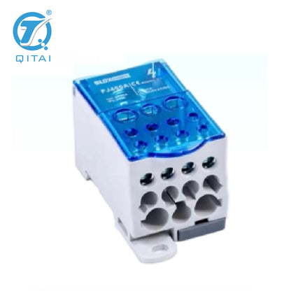 QFJ400A High Current Distribution Block 400A 1000V DIN Rail Mount Junction Box with Transparent PC Cover