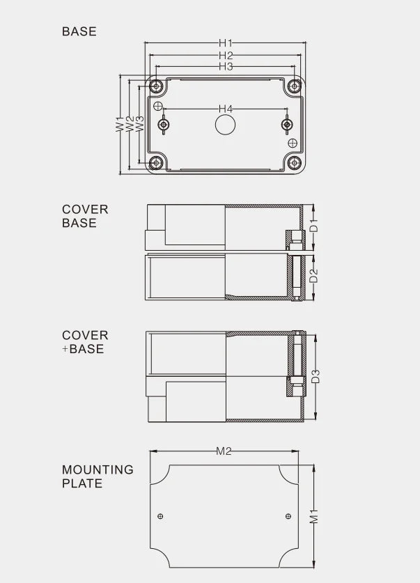 TJ-AT-0811 80*110*70mm Electronic Waterproof IP66 Sealed ABS Plastic DIY Junction Box Enclosure Case Clear