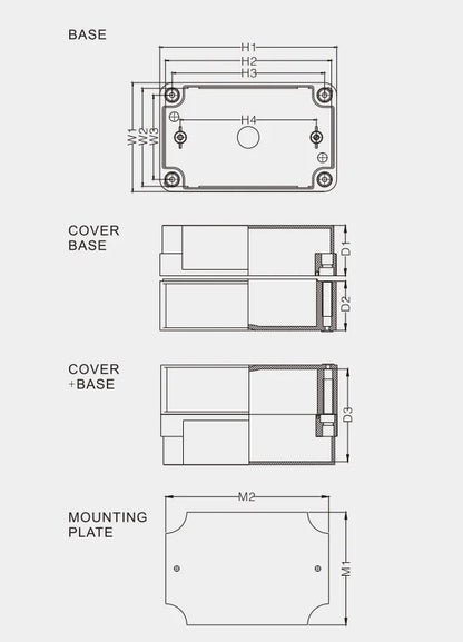 TJ-AT-0811 80*110*70mm Electronic Waterproof IP66 Sealed ABS Plastic DIY Junction Box Enclosure Case Clear