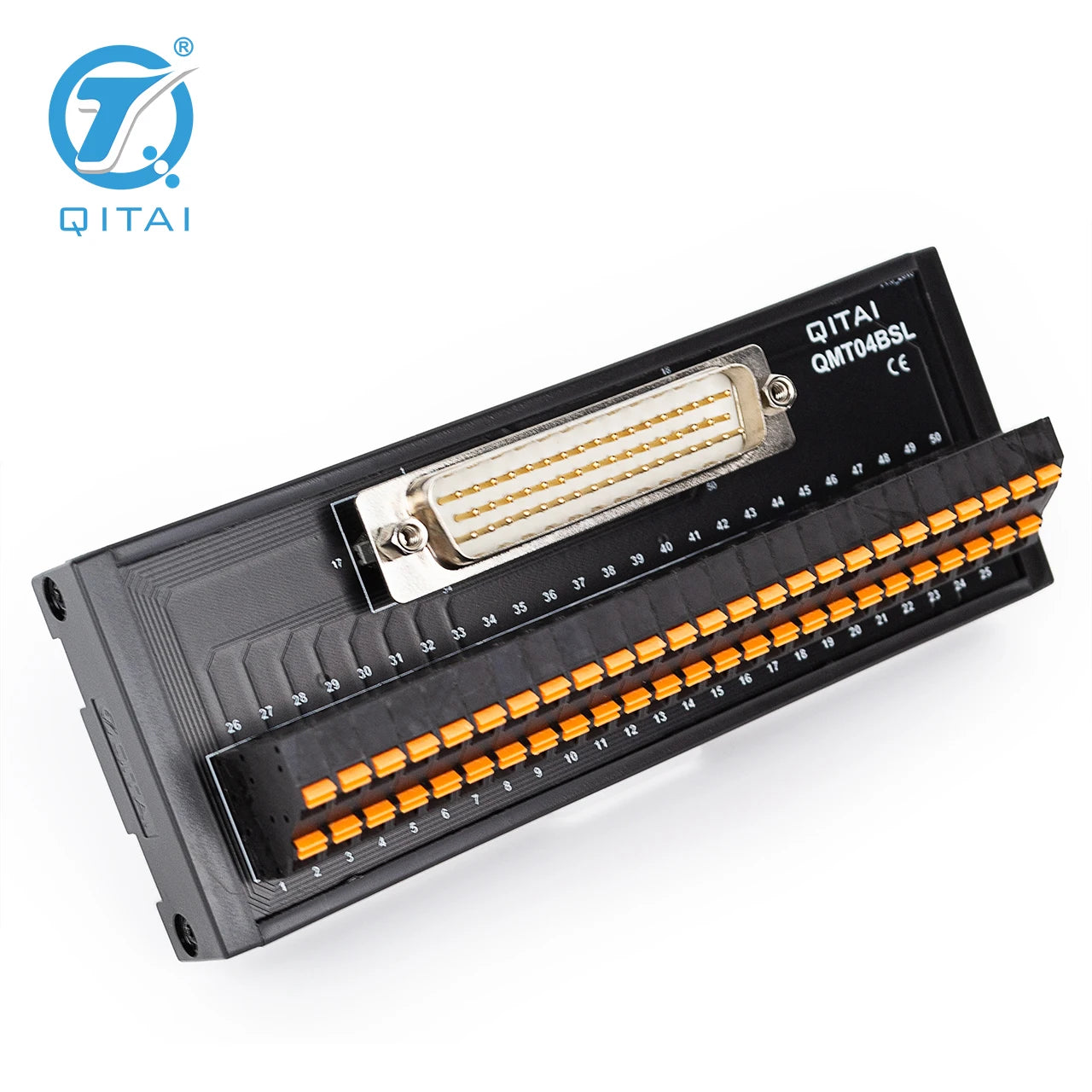 QMT04BSL D-SUB Terminal Block Universal Design High Quality Gold-plated Connector 50P Male D-SUB(RS323) PLC Connect