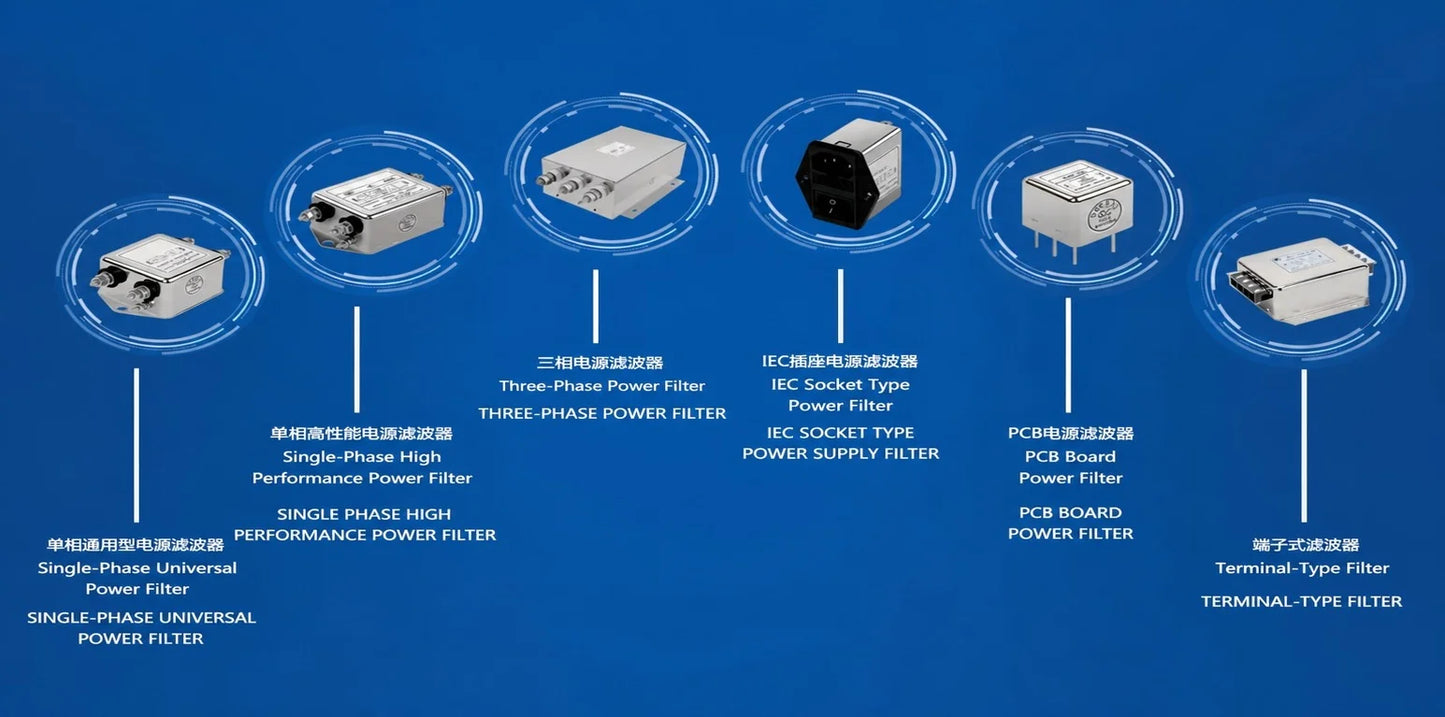 QEMA2-A4-10A Single Phase EMI Filter 250VAC 10A Screw Terminal 115/250VAC for SMPS PLC Automation