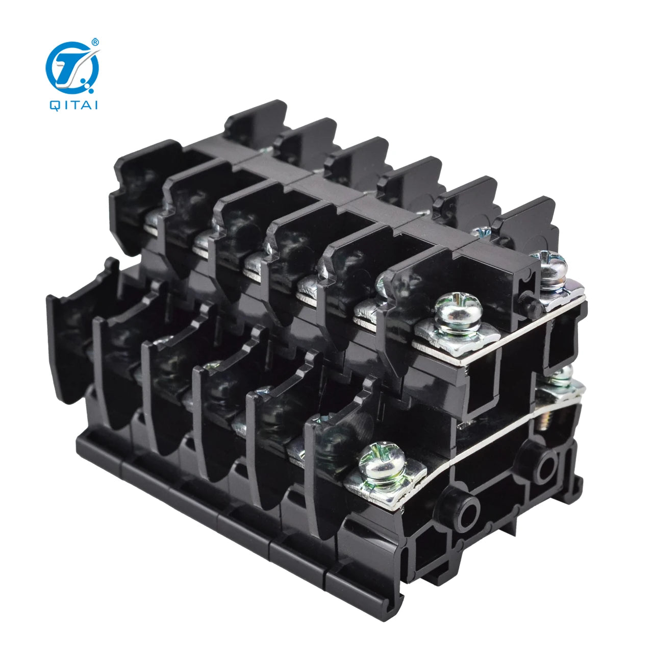 QUTD-10/2-2 Double Level Screw Terminal Block 660V 15A Automotive Din Rail Fuse Disconnect PA66 Brass CE/RoHS Standards