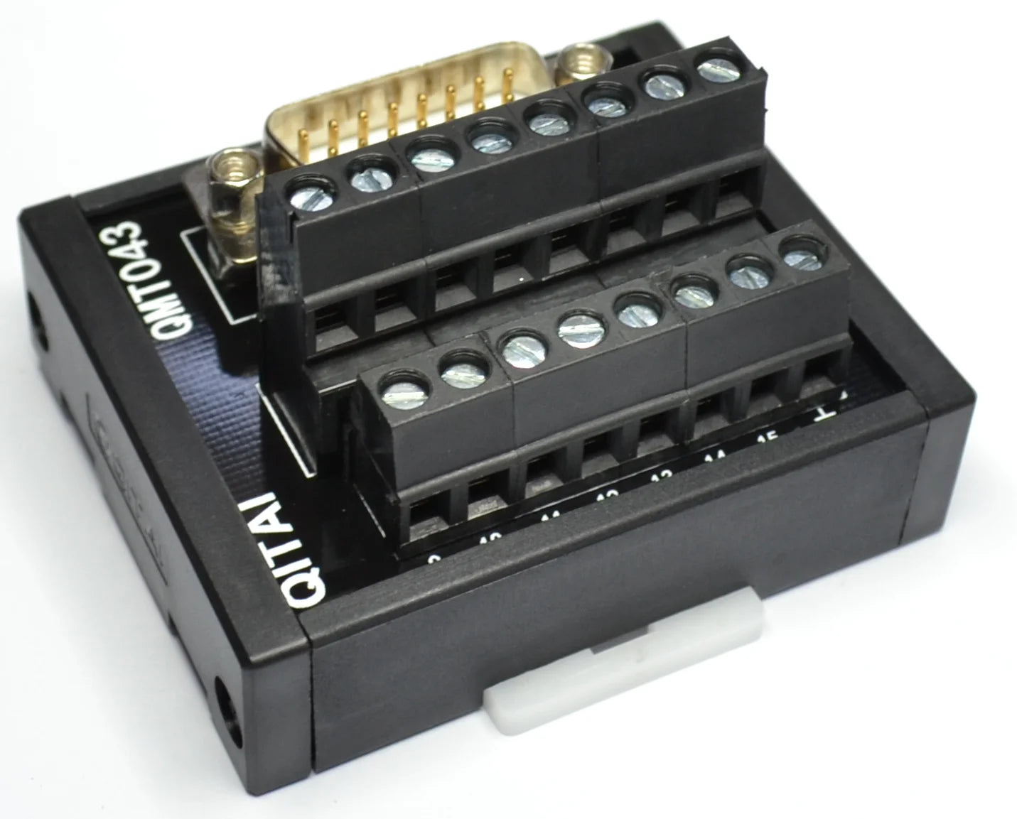 QMT043 15 PIN Male PLC Terminal Station Connector Screw Terminal Block Module for D-SUB Automotive Application