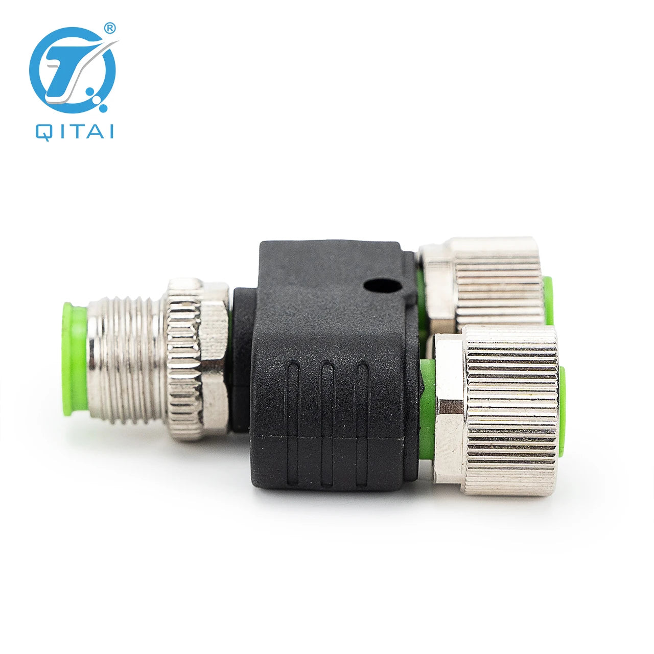 M12-M04 2xF04A Y Waterproof Cable Splitter 1Male to 2 Female 2 6 Pin Electric Bicycle Plug Signal Sensor Connector