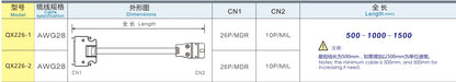QX226-1  Servo Motor Cable FALDIC-W Series PLC Cable 26P/MDR 10P/MIL Safe Electrical Wire Extension Cable