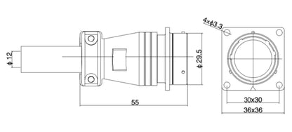 PT 28-8S  Industrial Waterproof Aviation Adapter Plug Socket Electrical Connector 2-26P Multi Application Connector