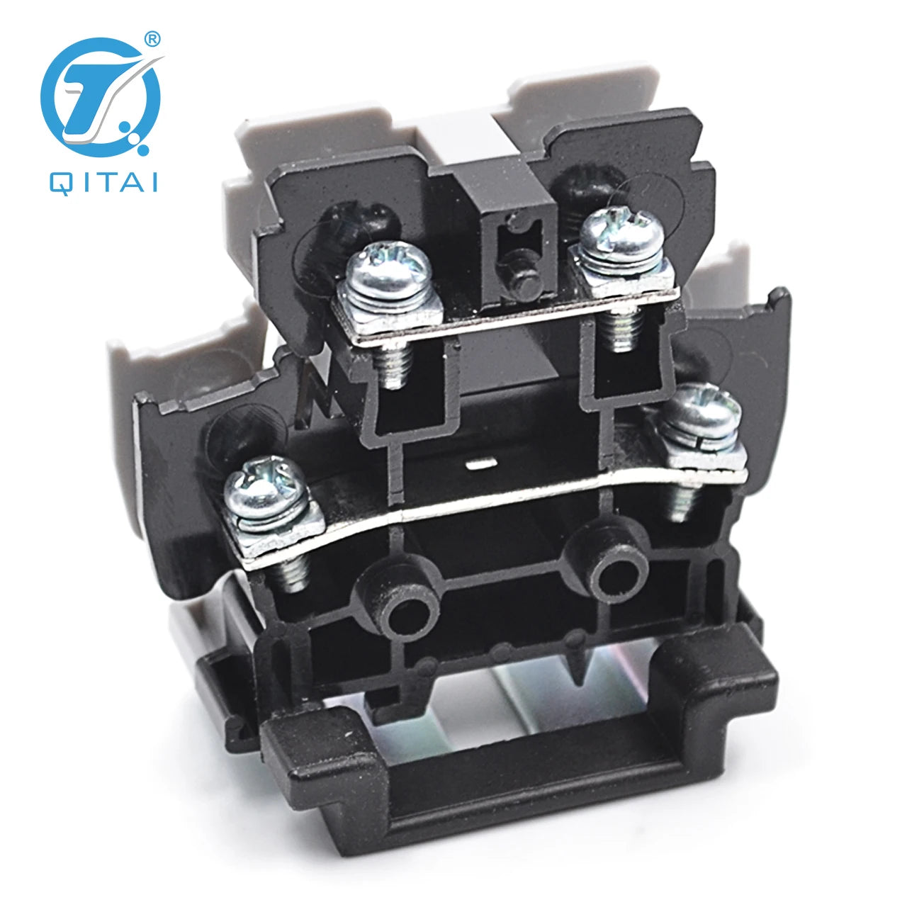 QUTD-15/2-2 TBD-10 Double-Level Screw Din Rail Terminal Block 4-Contacts with Brass PC for Power Distribution and Equipment