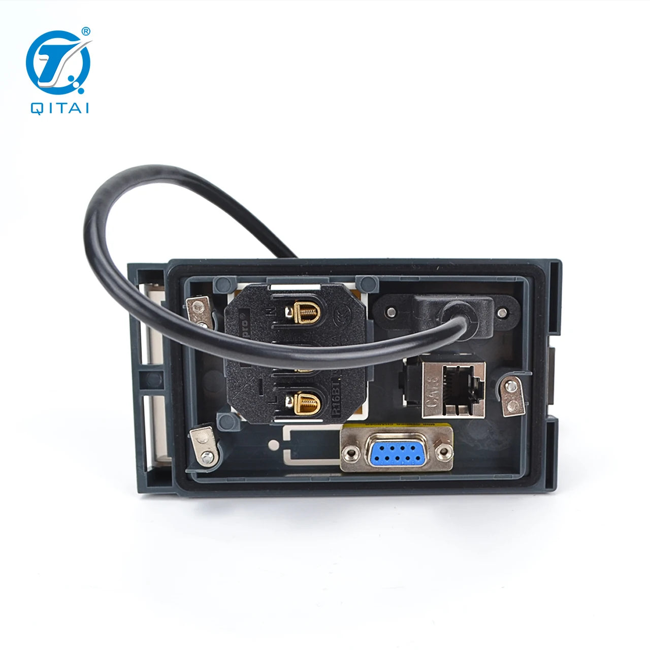QH420-2 Control Box IP54 Smart Power 10A RJ45 Power Plug Socket Outlet USB RS485/232 Front Panel Interfaces Panel Enclosure