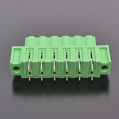 QSP-508VF-6P 5.08mm Pitch 6P PCB Terminal Block Connector Green Simple Cheap Durable  PCB Terminal Blocks Types With Flange
