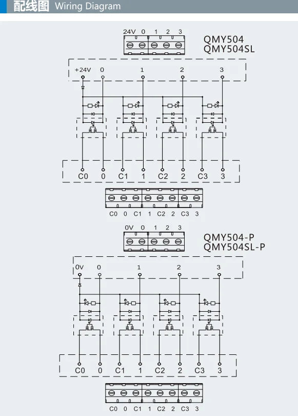QMY504SL-P Solid State Relay Module 4-Channel AZ2302 Relays Screw Terminals for Automotive & Industrial Control Terminal Blocks