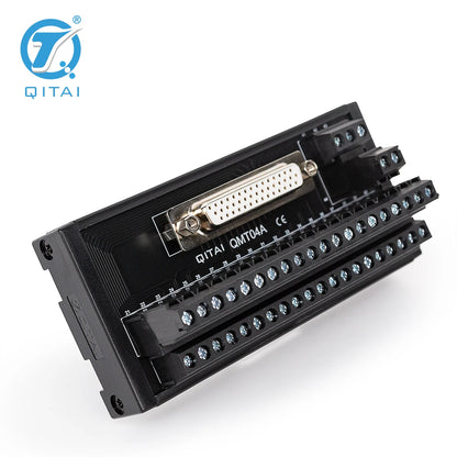 QMT04A High Quality Gold-Plated 44P Female D-SUB (RS323) PLC Connector DC24V Screw Terminal Push-In Connection Automotive 2A Max