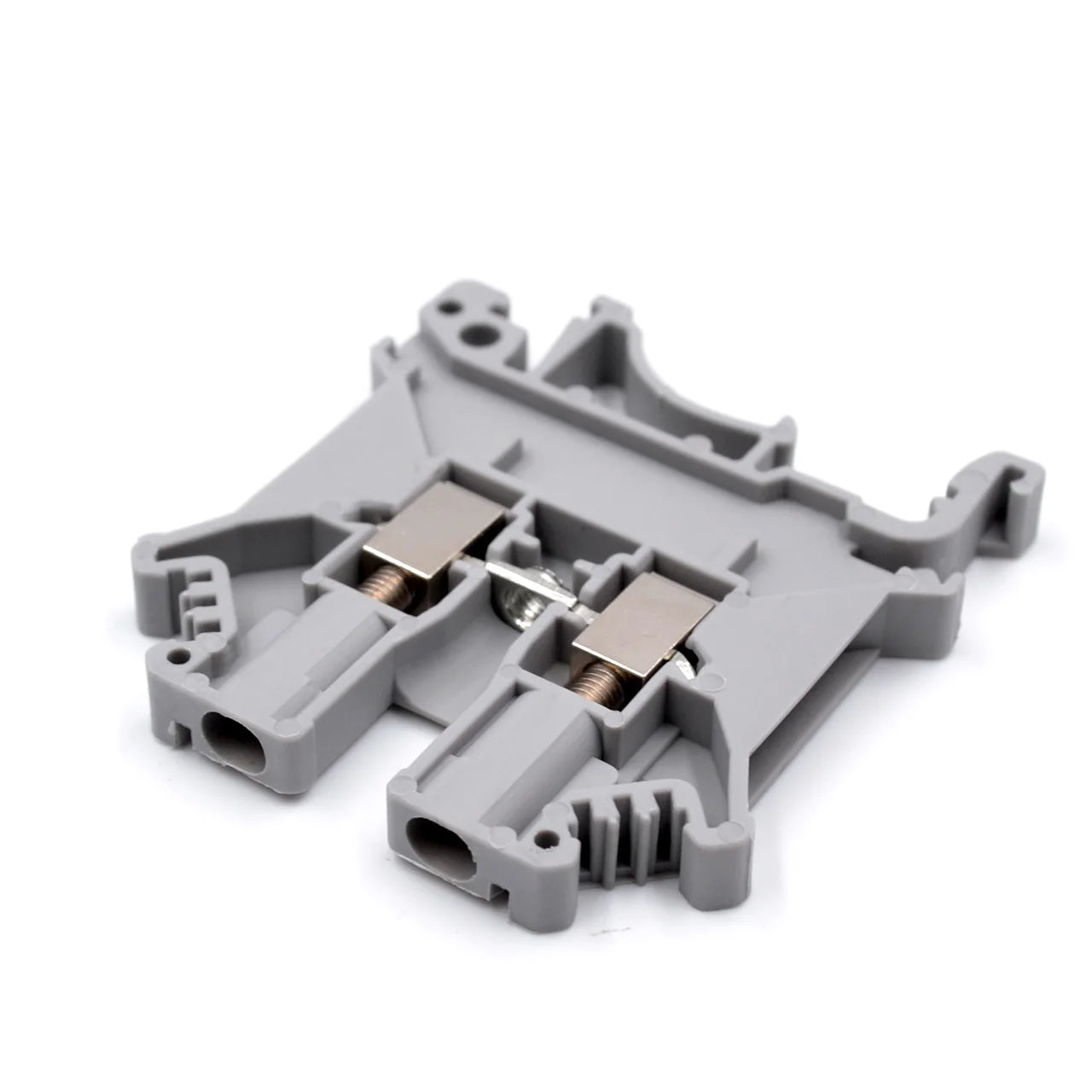 QUKJ-2.5 Compact Screw Terminal Block 800V 24A Blue Red DIN Rail Mount PA66 for Electrical Enclosure