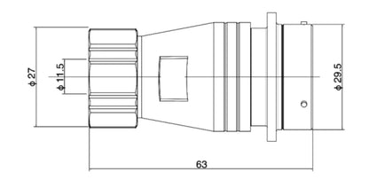 PTG 28F-19K Industrial Waterproof Power Female Aviation Adapter Plug Socket Electrical Connector 2-26P Multi Application