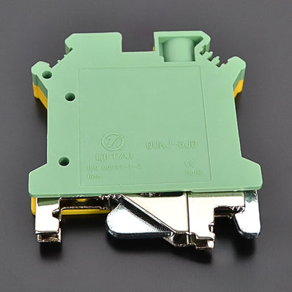 QUKJ-6JD Earth Electrical Terminals Din Rail Screw Include Divider Pieces End Terminal Blocks Terminal Strip