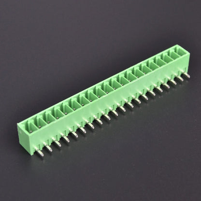 QS-381R-19P PCB Terminal Blocks 3.81mm Pitch 19P 300V 10A Green High Strength Screw Connector