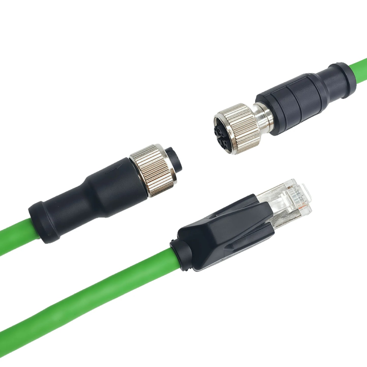QXPN-M12M04RJ45S Custom IO Bus PLC Control  Digital Communication Cable 4Pin to RJ45 Cables