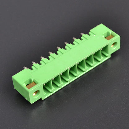 QS-350VF-8P  PCB Terminal Blocks 3.50mm Pitch 8P 300V 10A Green High Strength Screw Connector with Flange Plug in Terminal Block