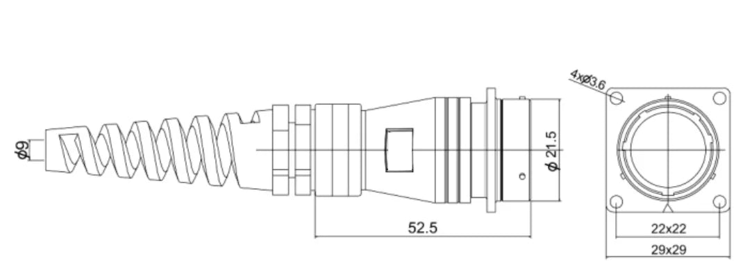 PTL20F-10S   20MM Professional Aviation Wire Connectors Manufacturer CNC Electrical Equipment 2-14 Pin Waterproof Connector