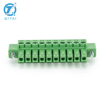 QPV-381F-10P 10 Pole 3.81mm Pitch PCB Mount Screw Terminal Block Connector for PCB Wiring Printed Circuit Board Terminal