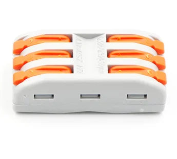 QPCT 2-3 Universal Compact 3 P Push-in Terminal Block Quick Wire Conductor Quick-insert Push-type Terminal BlockS